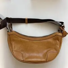 aniary アニアリ　ブラウンレザーショルダーバッグ
