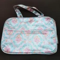 花柄ポーチ 水色 ピンク