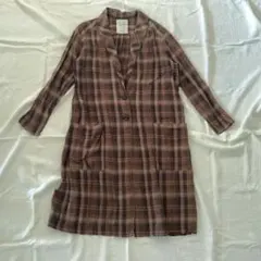 スタディオクリップ　studio clip リネンチェックコート　サイズ　フリー