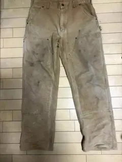 00s Carhartt ダブルニーペインターパンツベージュ ダック地34×34