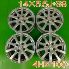 中古アルミ15x5.5 4/100 コンパクトカー、フィット、ノート、コペン