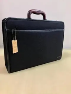 KANZAN カンザン ソフトアタッシュ ブラック取手木目 A4対応 美品
