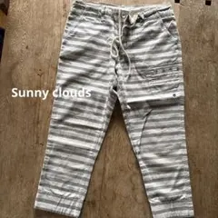 Sunny cloudsボーダーマリンパンツM/美品のサムネイル