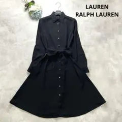 極美品✨ラルフローレン ダブルフェイスジョーゼットワンピース ベルト