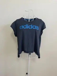 adidas アディダス 半袖カットソー チャコールグレー　Lサイズのサムネイル