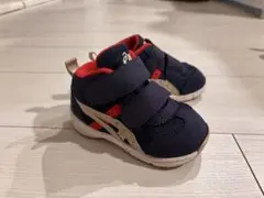 アシックス スクスク スニーカー 13cm ミドルカット ネイビー