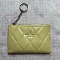 kate spade イエローカードケース キルティング