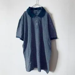 【バナナ・リパブリック】ボーダー　ニット　ポロシャツ トップス　XL