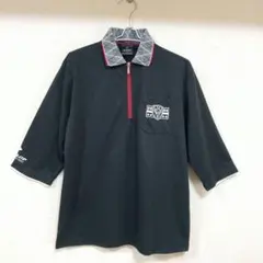 DUNLOPMOTORSPORT　ハーフジップ　ポロシャツ　7分袖　Мサイズ