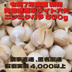 『 少量パック 青森県産 ホワイト六片 ニンニク 500gのサムネイル