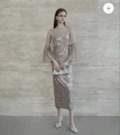 Leja ベージュ パーティードレス