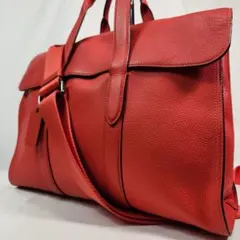 激レア✨コーチ メトロポリタン 2way ビジネスバッグ シボ革 レッド 系