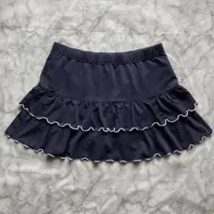 FILA テニス スコート L 紺 フリル インナーパンツ ポケット