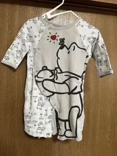 【美品】くまのプーさん ロンパース 60〜70cm