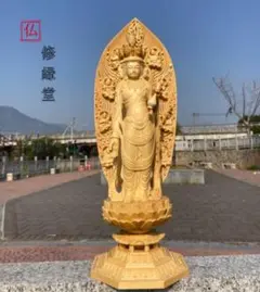 修縁堂】精彫造像 地蔵菩薩 地蔵菩薩立像 仏教工芸品 木彫仏像 | Mercari