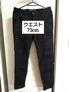 ブラック スリムフィット カジュアルパンツ 黒 デニム