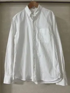 【Lサイズ】無印良品　洗いざらし　オックスフォードボタンダウンシャツ　ホワイト