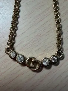 DIOR ロゴ　ゴールド ネックレス