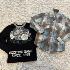 120センチ　2枚セット　ロンTとシャツ　子供服　まとめ売り