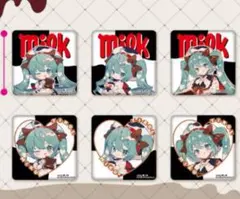 初音ミク×チロルチョコ　スクエア缶バッジ　コンプ
