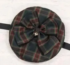 Amavelアマベル Dolly Holidayチェックリボンベレー帽 グリーン