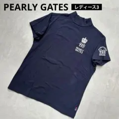 新品 パーリーゲイツ 半袖モックネック ボーダー ブルー XLサイズ（6） パーリーゲイツ PG ランダムボーダーモックネック半袖ワンピース