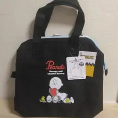 スヌーピー 口金ワイヤー保冷ランチバッグ