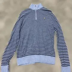 タイトPolo Ralph Lauren ストライプ ハーフジップセーター
