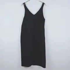【ユナイテッドアローズ】黒のジャンパースカート　肩ひも～裾104ｃｍのサムネイル