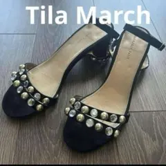 Tila March ティラマーチ　ビジュー サンダル ブラック 38のサムネイル