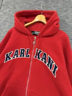 KARL KANI カールカナイ ビックシルエット フリース パーカー 赤 XL