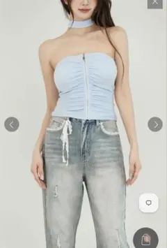 randy カップインジップベアトップ Blue randy カップインジップベアトップ - メルカリ