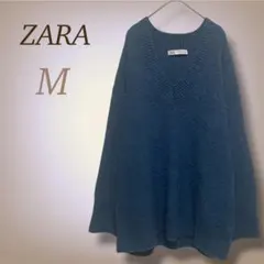 ZARA ザラ 長袖ニット Vネック セーター ドロップショルダー ゆったり M