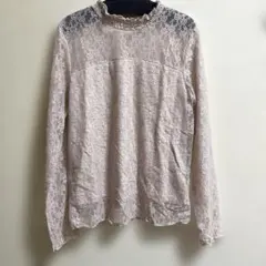 earth music&ecology レースシャツ　ピンク Mサイズ