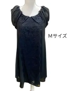 ブラック Mサイズ フリルパーティードレス