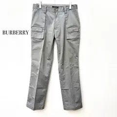 バーバリー ブラックレーベル パンツ 【グレー】 ストライプ タック ポケット