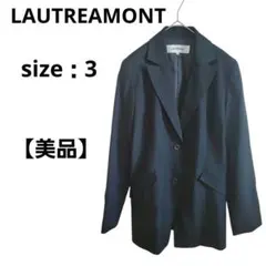 【美品】LAUTREAMONT テーラードジャケット 2ボタン 黒 サイズ3のサムネイル