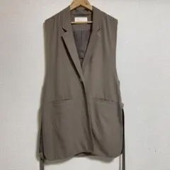 chicoブラウン ノースリーブジャケットセットアップ