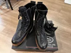 クシタニモカシンブーツ　レザー ハイカットブーツ 黒　28センチ クシタニモカシンブーツ レザー ハイカットブーツ 黒 28センチ