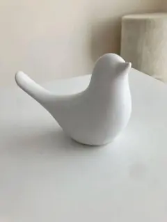 陶器オブジェ　バード　鳥　白