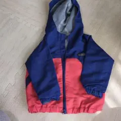 BREEZE フード付きウインドブレーカー 90cm ネイビー/赤