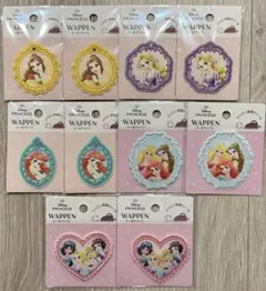 ディズニー プリンセス シール ワッペン 10枚セット