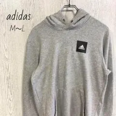 アディダス　adidas　プリントロゴ　パーカー　プルオーバー　フーディー　古着
