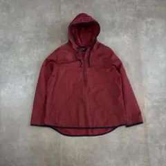 90s OLD GAP アノラックパーカー コットンリネン ハーフジップ レッド