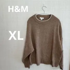 H&M ベージュ クルーネック セーター US XL