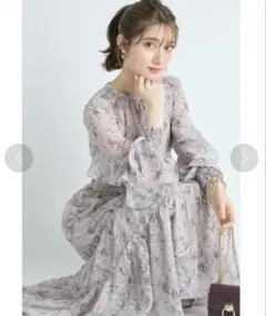 アプワイザー・リッシェ ニュアンスフラワープリントワンピース