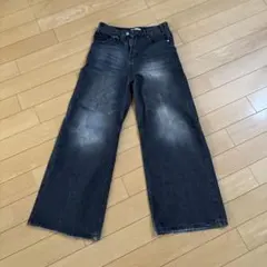 MENESMサイズワイドレッグブラック