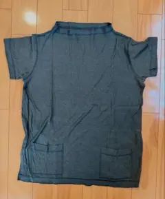 【ヨウジヤマモト】グリーン半袖Tシャツ 麻100% ポケット付きのサムネイル