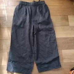 ☆studio clip☆カジュアルパンツ 黒 リネン