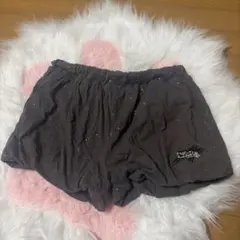 Y2K風 ラメ入り ショートパンツ ダークグレーのサムネイル